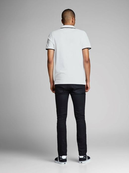 Polo in piquet di erica bianca Jack & Jones