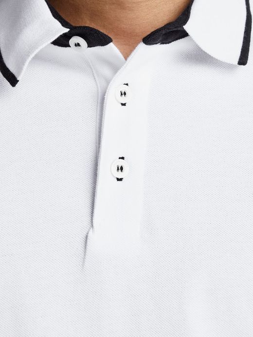 Polo in piquet di erica bianca Jack & Jones