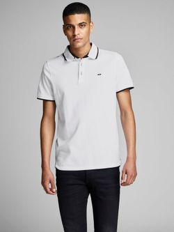 Polo in piquet di erica bianca Jack & Jones