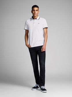 Polo in piquet di erica bianca Jack & Jones