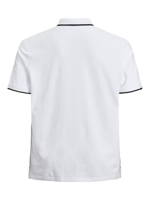Polo básico piqué jaspeado Plus (Jack & Jones) White
