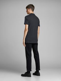 Polo m/c básico piqué Jack & Jones Dark Grey