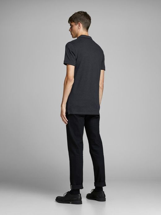 Polo m/c básico piqué Jack & Jones Dark Grey