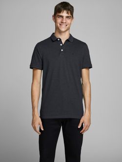 Polo m/c básico piqué Jack & Jones Dark Grey