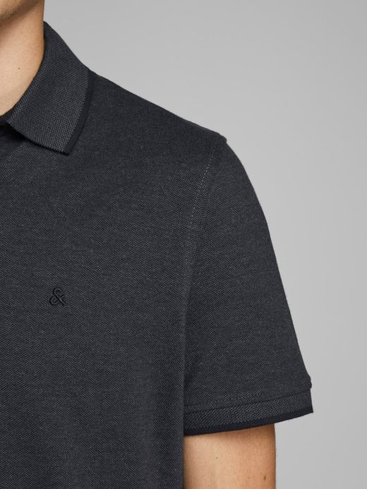 Polo m/c básico piqué Jack & Jones Dark Grey