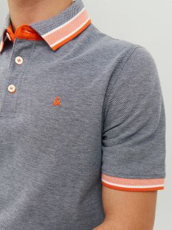 Polo m/c básico piqué Jack & Jones Navy Grit