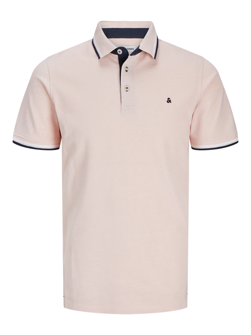 Polo m/c básico piqué ribeteado Jack & Jones Peach Whip