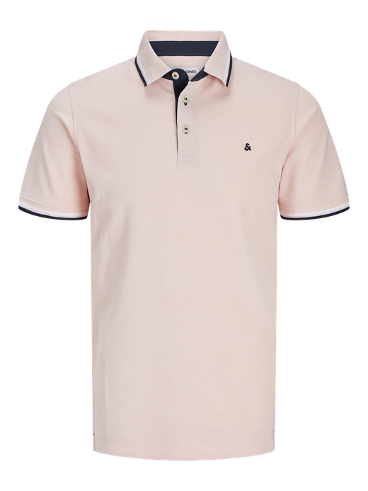 Polo m/c básico piqué ribeteado Jack & Jones Peach Whip