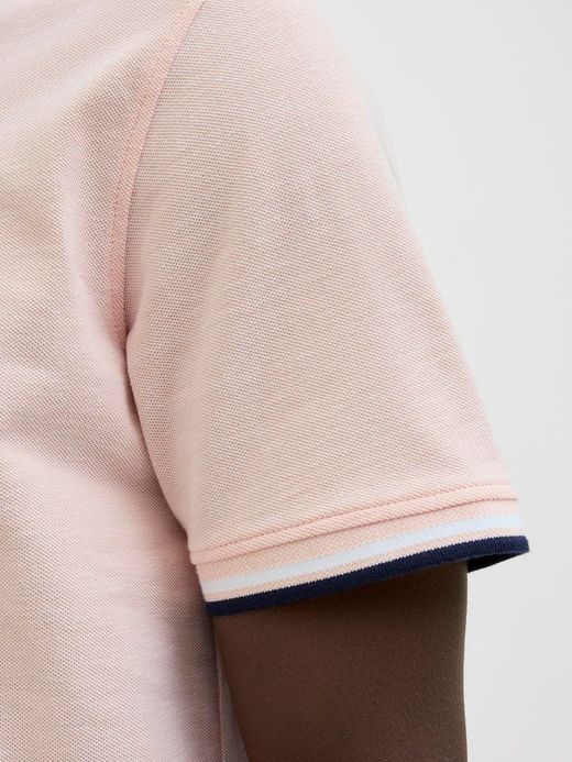 Polo m/c básico piqué ribeteado Jack & Jones Peach Whip