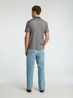 Polo m/c con cremallera jaspeado Selected Medium Grey