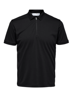 Polo m/c con cremallera Selected Black