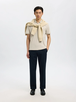 Polo m/c con cremallera Selected Oatmeal