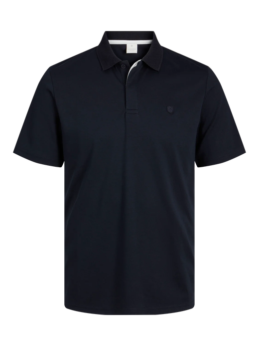 Polo m/c con cuello de punto granulado Jack & Jones Night Sky
