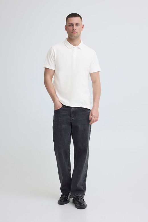 Polo m/c con detalle rombo relieve Blend Of America Off White