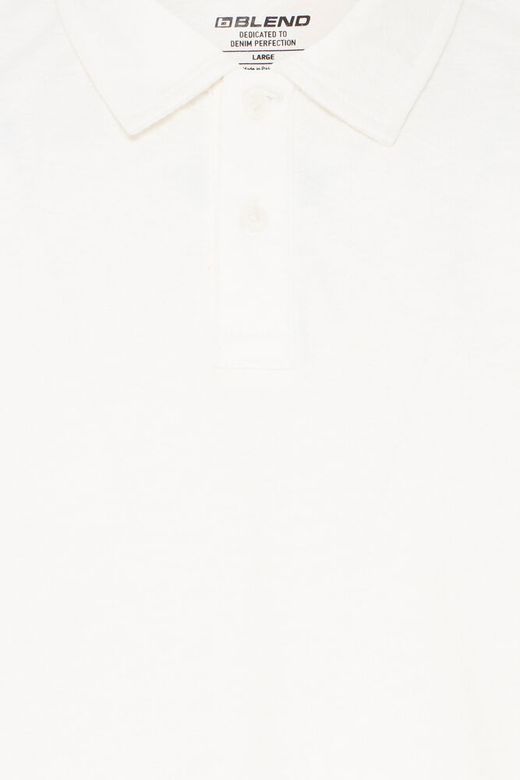 Polo m/c con detalle rombo relieve Blend Of America Off White