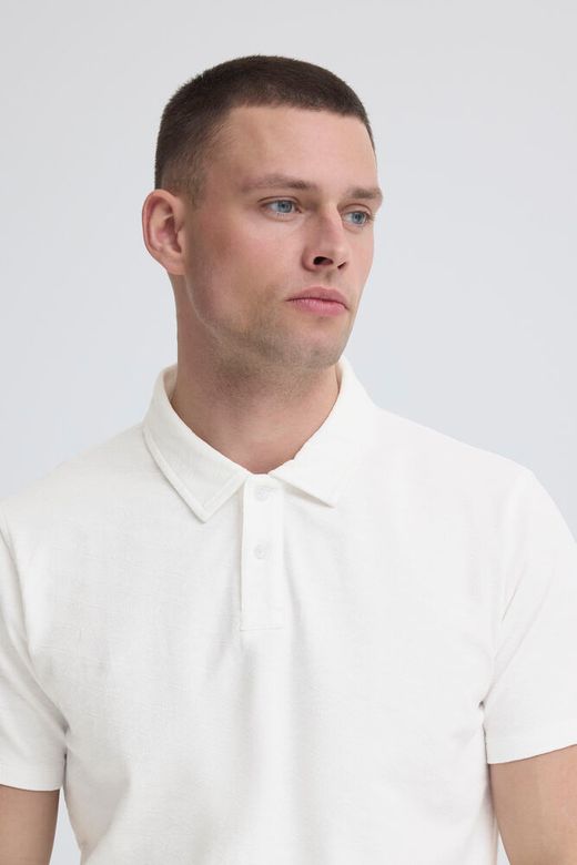 Polo m/c con detalle rombo relieve Blend Of America Off White