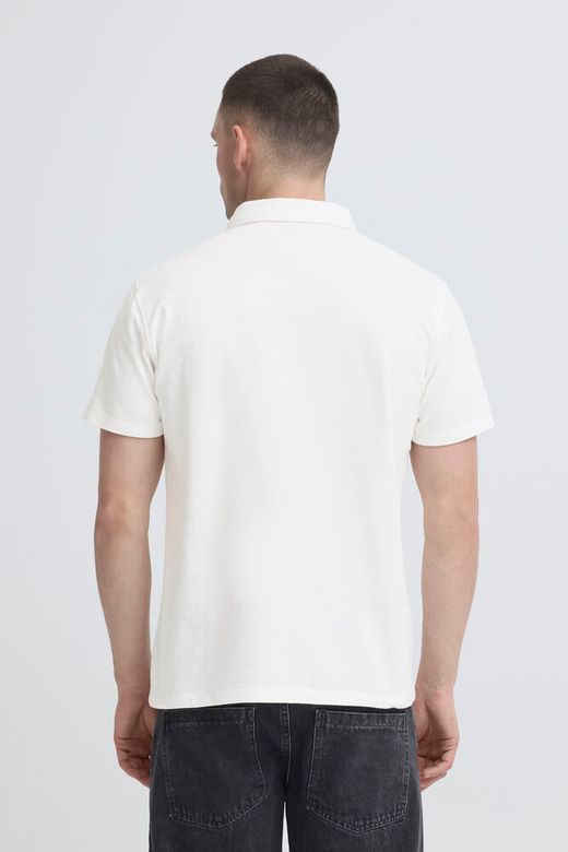 Polo m/c con detalle rombo relieve Blend Of America Off White