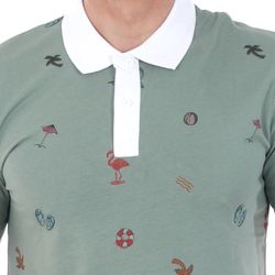 Polo m/c con dibujos Jack & Jones Chinois Green