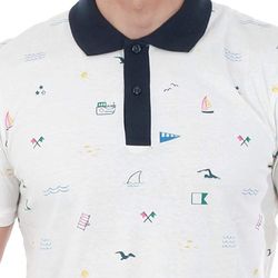 M / c polo shirt with Jack & Jones Cloud Dancer drawings