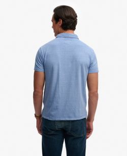 Polo m/c con efecto desgastado Superdry Blue