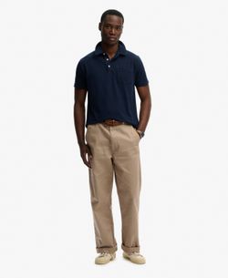 Polo m/c con efecto desgastado Superdry Navy