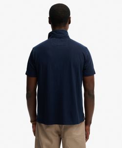 Polo m/c con efecto desgastado Superdry Navy