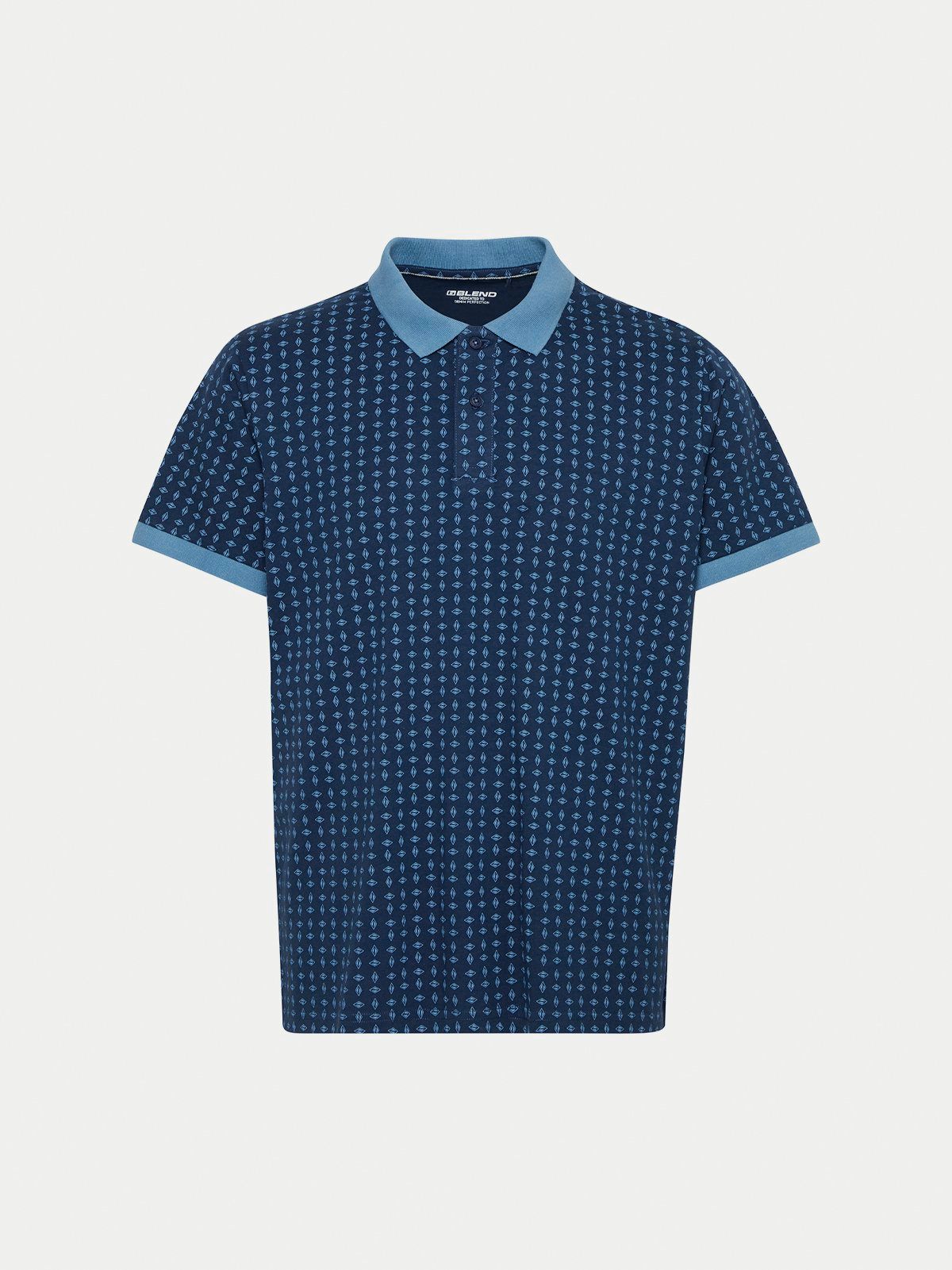 Polo m/c con estampado geométrico Blend Of America Dress Blue 4XL