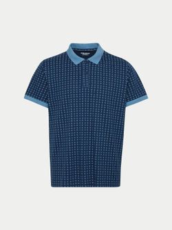 Polo m/c con estampado geométrico Blend Of America Dress Blue