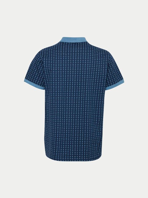 Polo m/c con estampado geométrico Blend Of America Dress Blue
