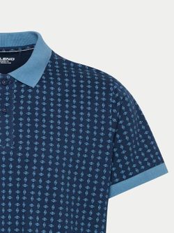Polo m/c con estampado geométrico Blend Of America Dress Blue