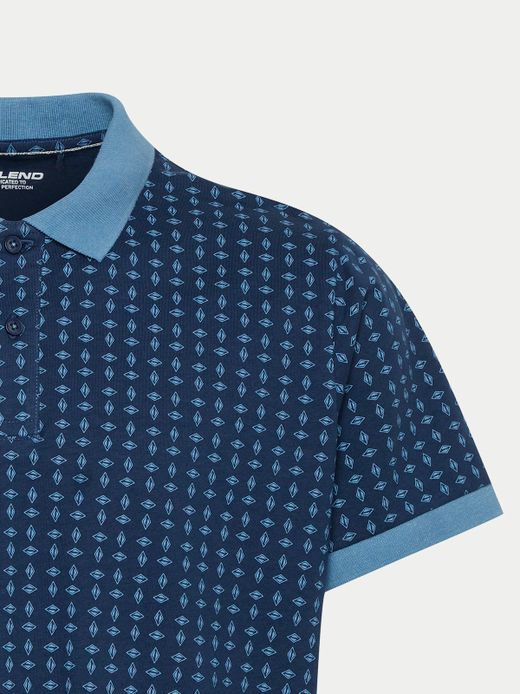 Polo m/c con estampado geométrico Blend Of America Dress Blue