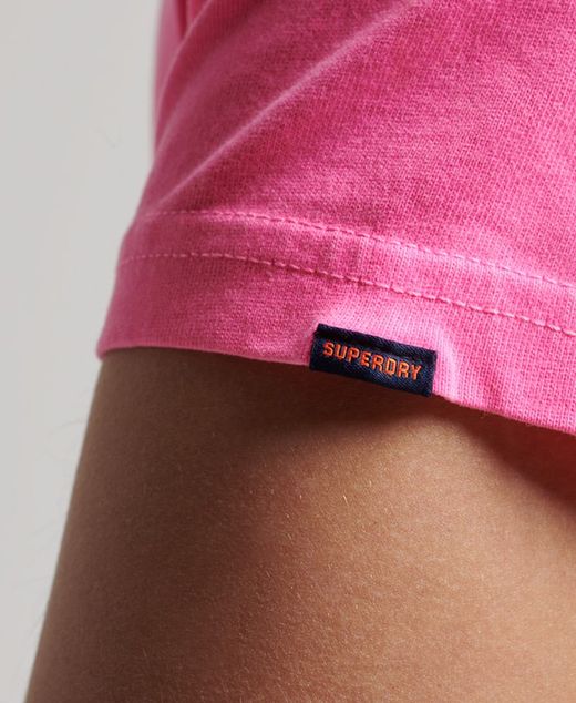 Polo m/c de aspecto desgastado Superdry Bright Blast Pink