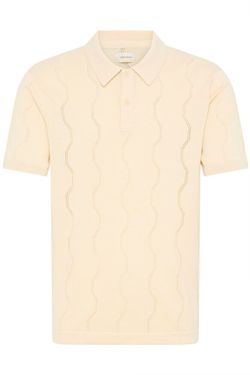 Polo m/c de punto con calado geométrico Blend Of America Sand
