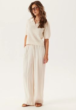 Polo m/c de punto con calado rombo Only Birch