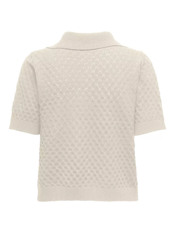 Polo m/c de punto con calado rombo Only Birch