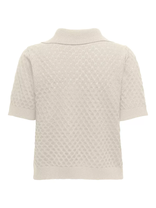 Polo m/c de punto con calado rombo Only Birch