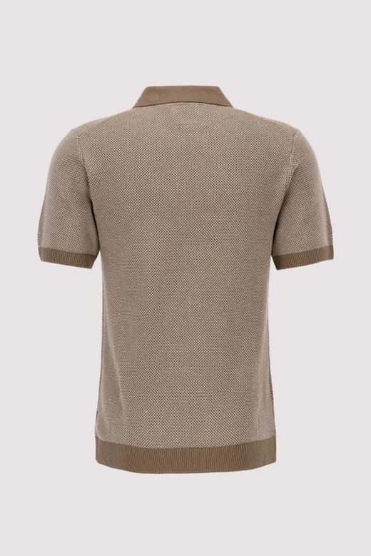 Polo m/c de punto granualdo Jack & Jones Shitake
