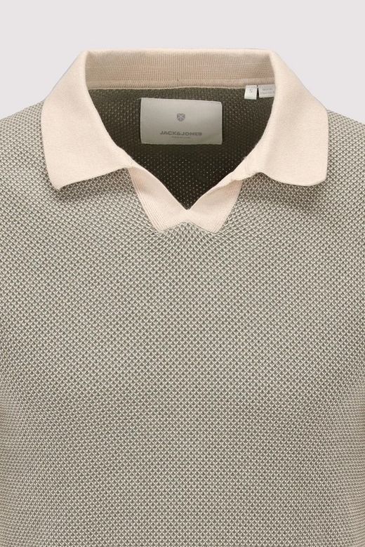 Polo m/c de punto granulado Jack & Jones Vetiver