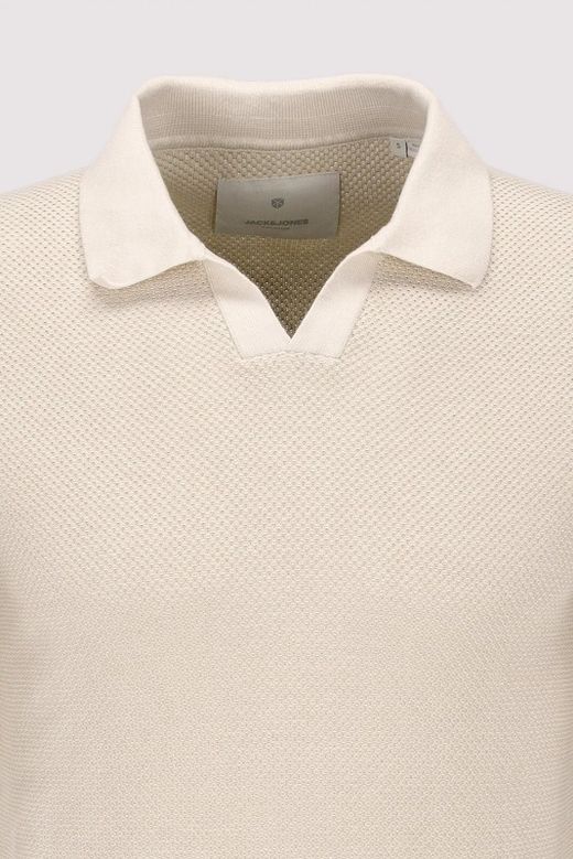 Polo m/c de punto granulado Jack & Jones Whitecap Gray