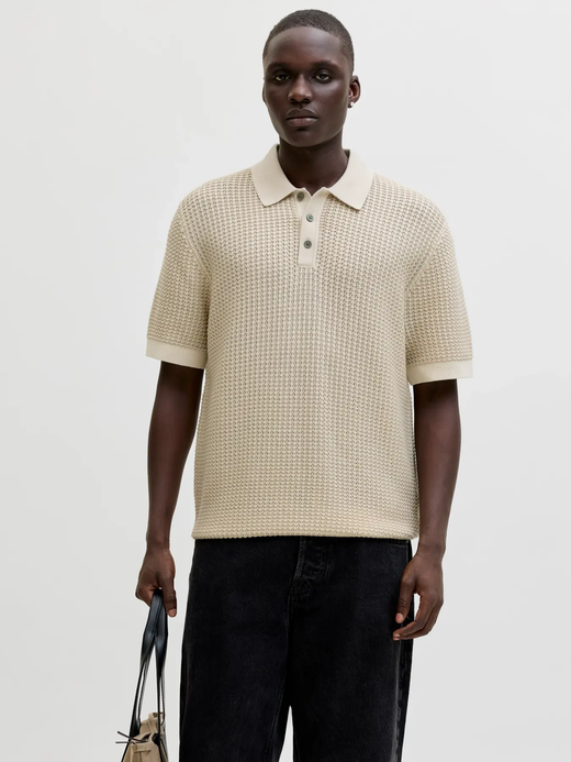 Polo m/c de punto Jack & Jones Whitecap Gray