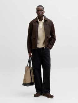 Polo m/c de punto Jack & Jones Whitecap Gray