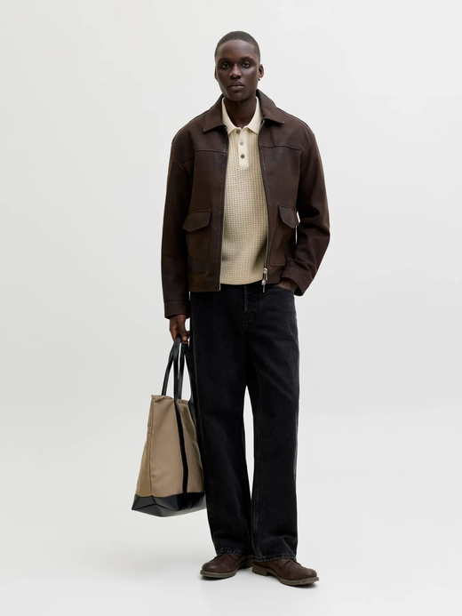 Polo m/c de punto Jack & Jones Whitecap Gray