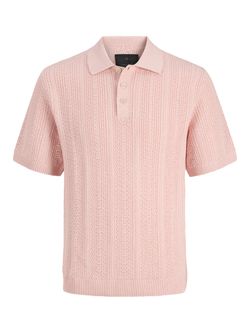 Polo m/c de punto liso Jack & Jones Impatiens Pink