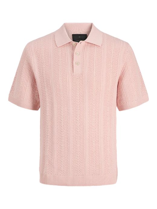 Polo m/c de punto liso Jack & Jones Impatiens Pink
