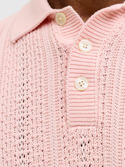 Polo m/c de punto liso Jack & Jones Impatiens Pink