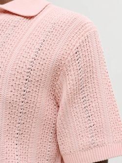 Polo m/c de punto liso Jack & Jones Impatiens Pink