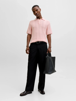 Polo m/c de punto liso Jack & Jones Impatiens Pink