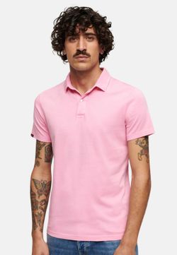 Polo m/c efecto delavado Superdry Pink