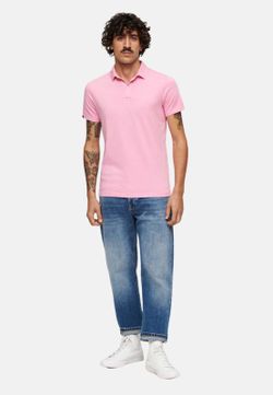 Polo m/c efecto delavado Superdry Pink