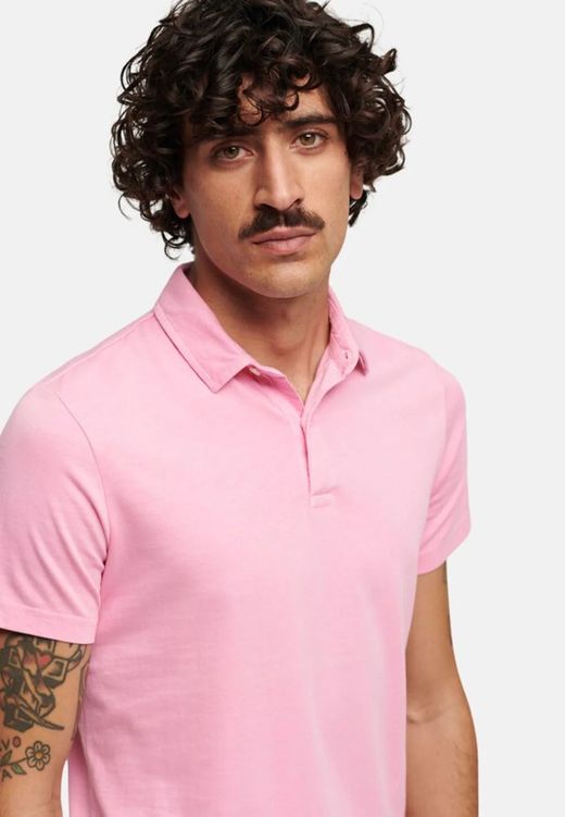 Polo m/c efecto delavado Superdry Pink